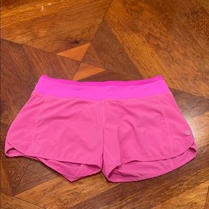 Pink lululemon athletic shorts
